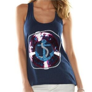 Navy Juicy Courture racer back top size L